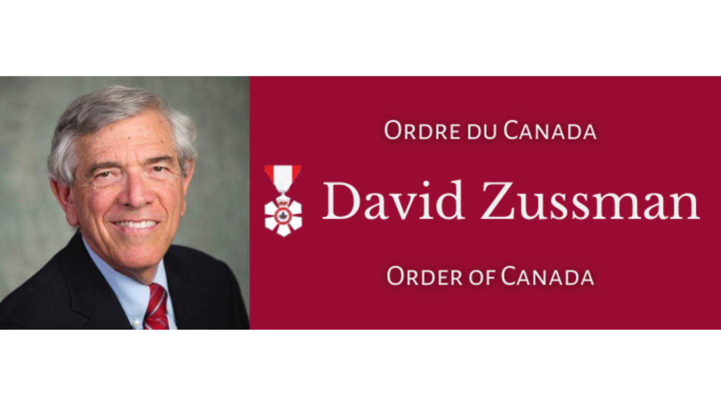 David Zussman, Order of Canada