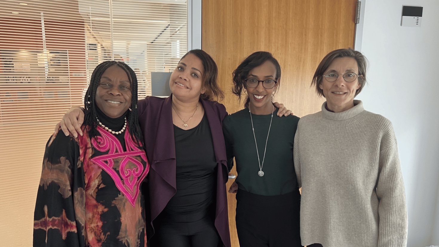 Panelists (L to R): Pr. Dorothy Ekuri Ekuri, Karine Coen-Sanchez, Tirsit Yetbarek and Pr. Nathalie Mondain