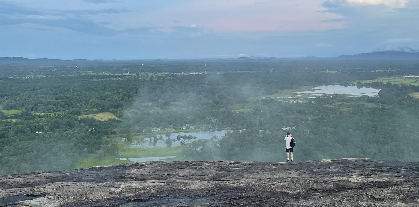 A stunning view from a mountain in Sri Lanka.