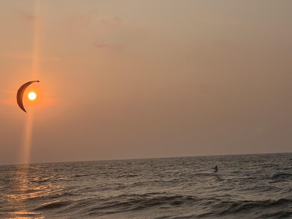 A beautiful sunset over the sea in Sri Lanka.
