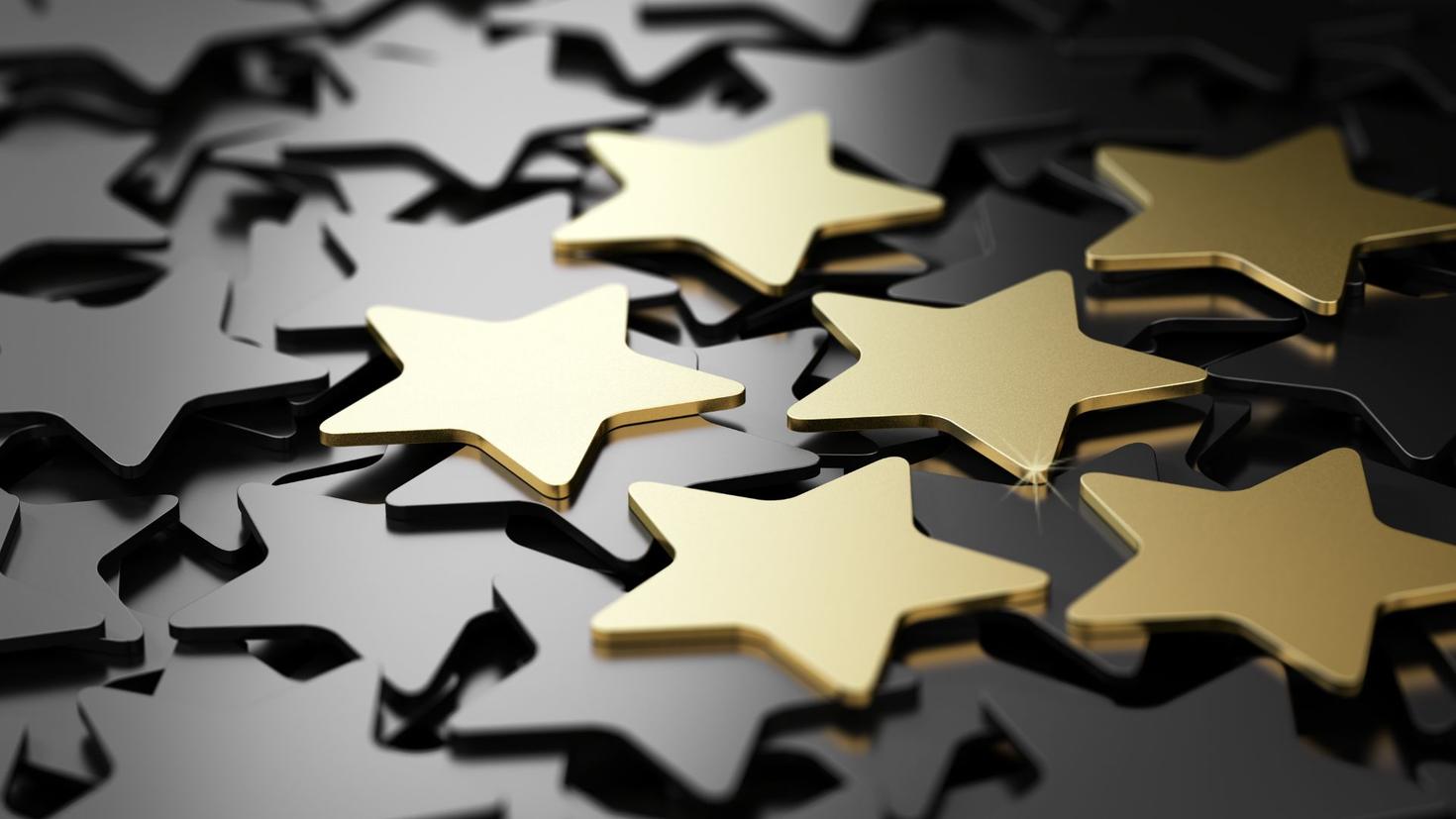 black and gold stars 