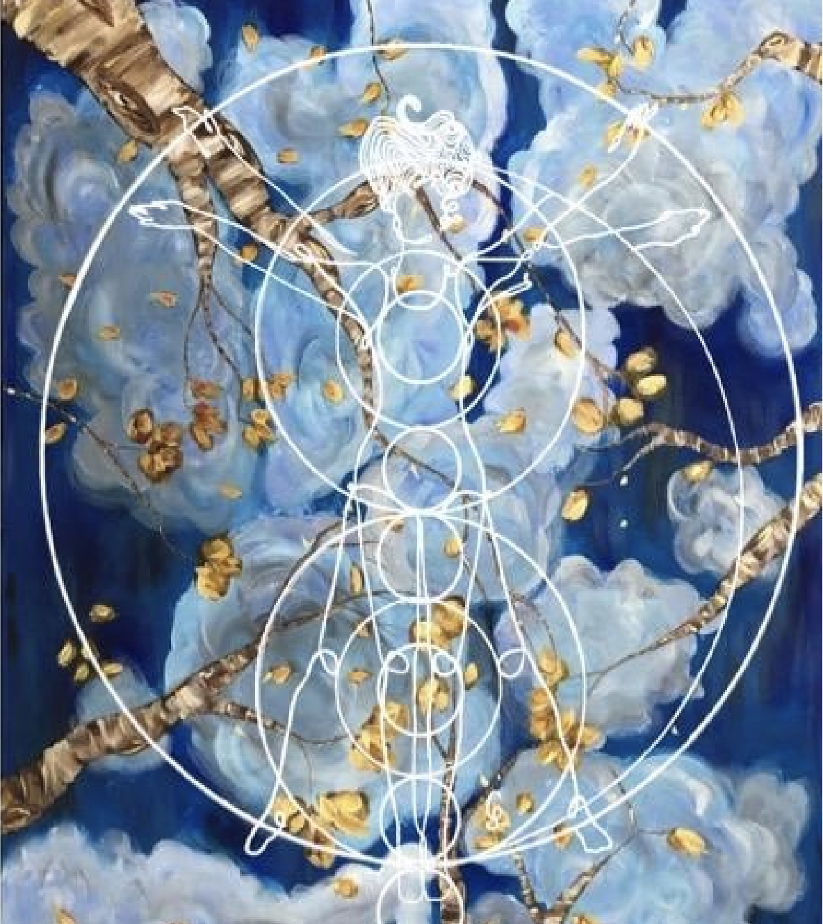 Une version morderne de l'oeuvre "vitruvian man"