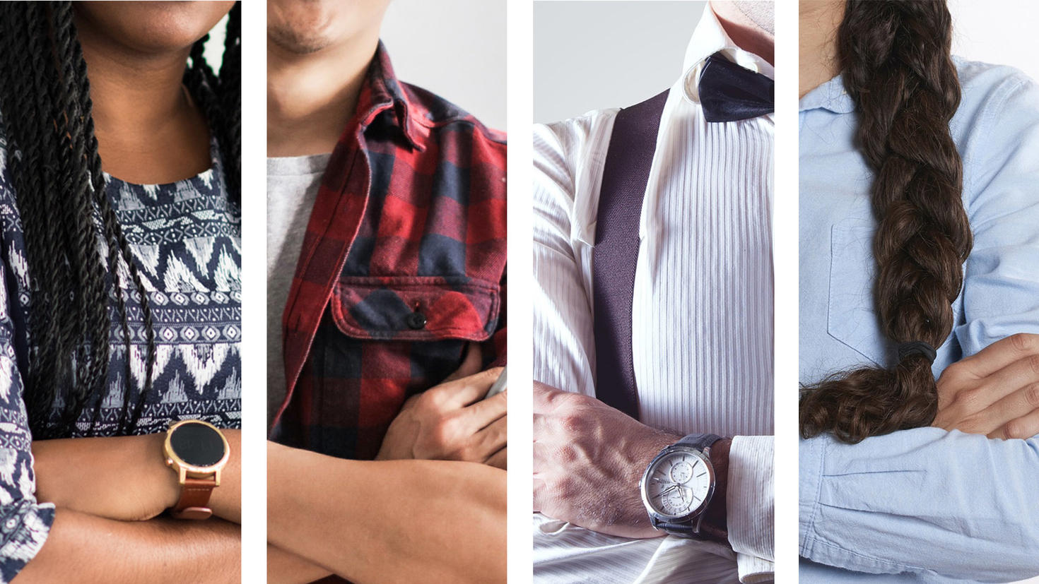 Montage de quatre personnes de qui on ne peut identifier le visage