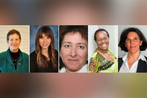 From left to right: Professors Sheila McIntyre, Karen Eltis, Marie-Claude Roberge, Joanne St. Lewis & Lucie Lamarche.