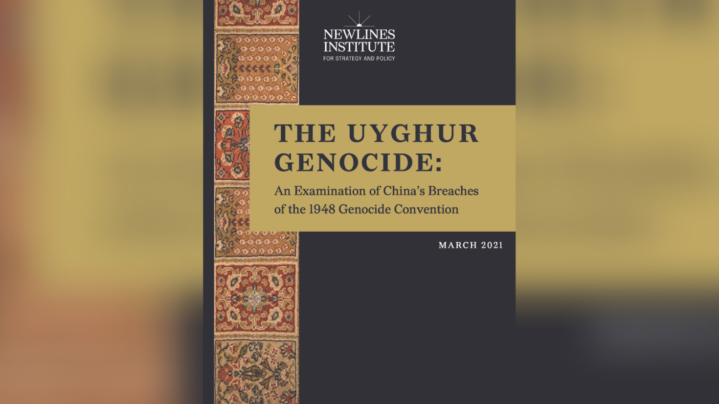 John Packer contribue à un rapport montrant que la Chine porte la responsabilité de l'État pour les violations de la Convention sur le génocide de 1948