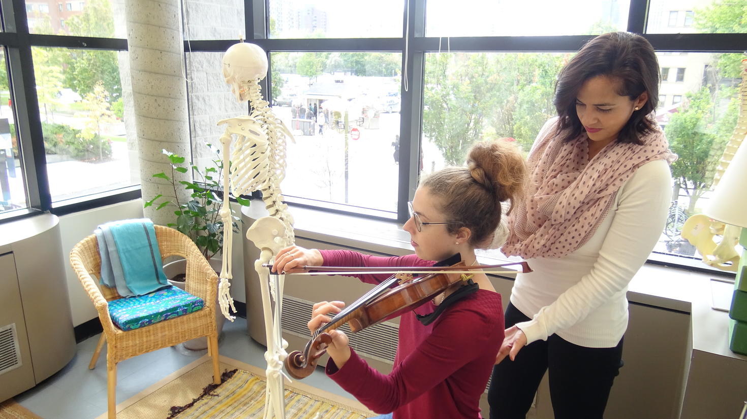 musicien avec un praticien