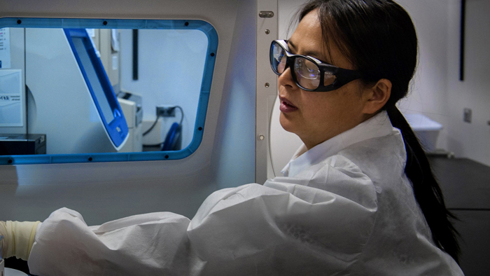 A researcher in a lab