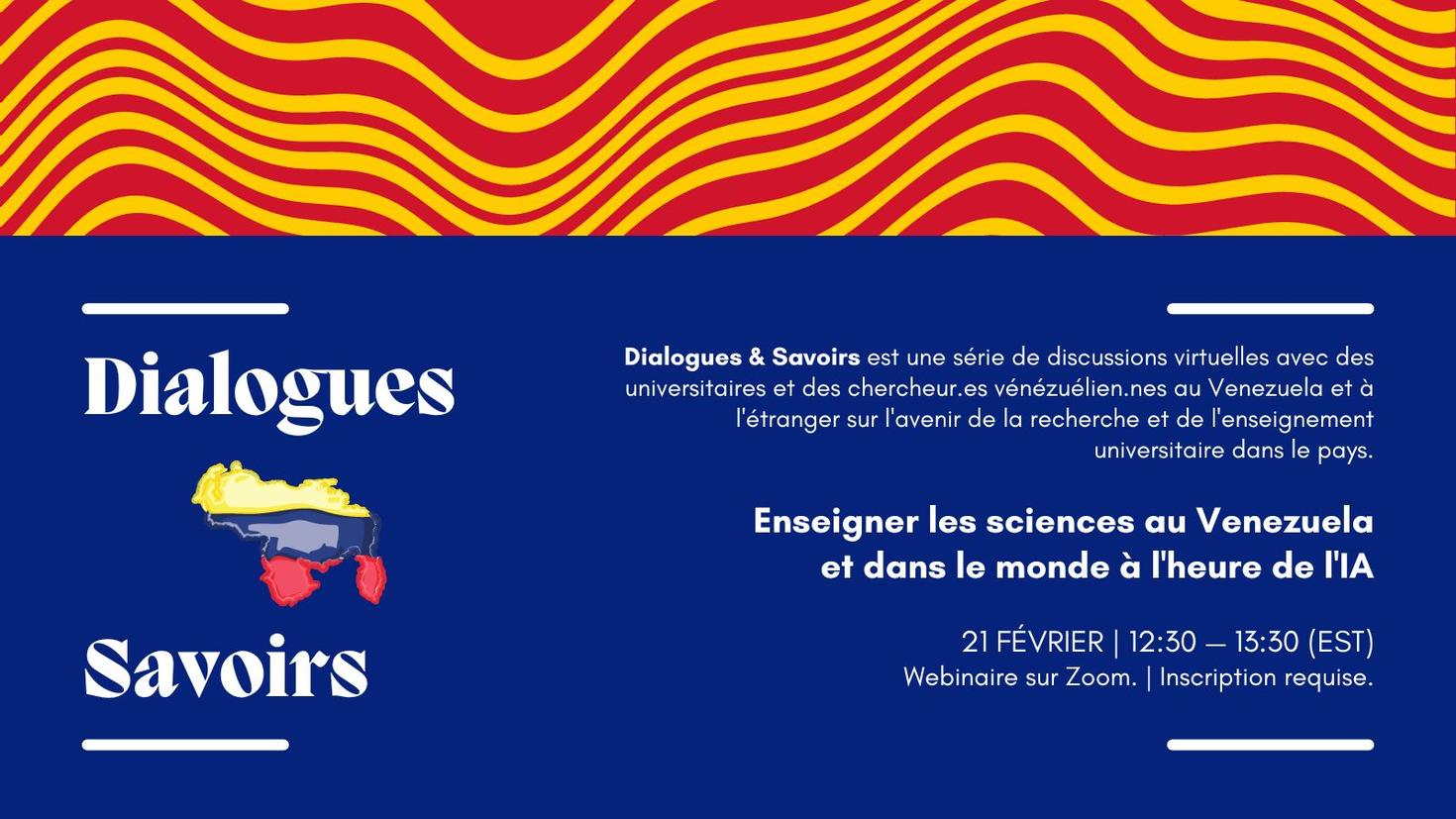 Webinaire le 21 février : Enseigner les sciences au Venezuela et dans le monde à l'heure de l'IA