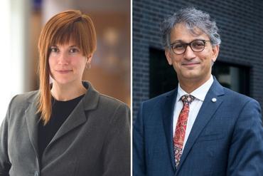 Constance Crompton, à gauche, et Ebrahim Karimi, à droite