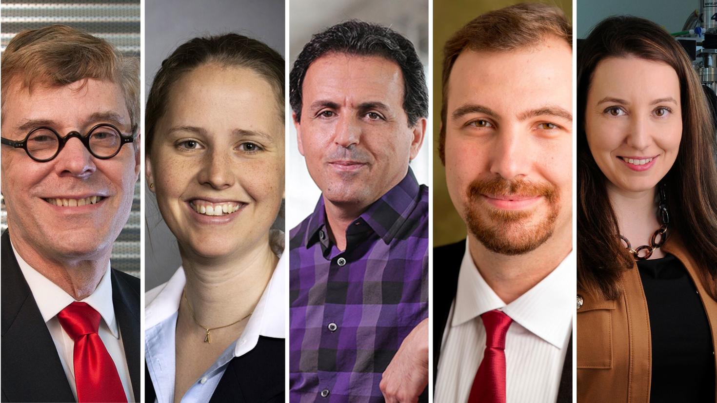 professors Robert W Boyd, Anne Broadbent, Ghassan Jabbour, Burak Kantarci and Adina Lucian-Mayer.