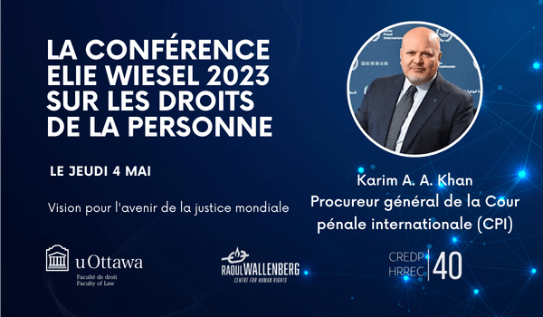 La conférence Elie Wiesel 2023 sur les droits de la personne