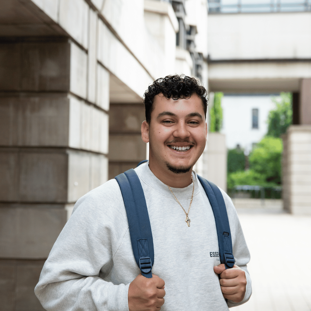 Student smiling