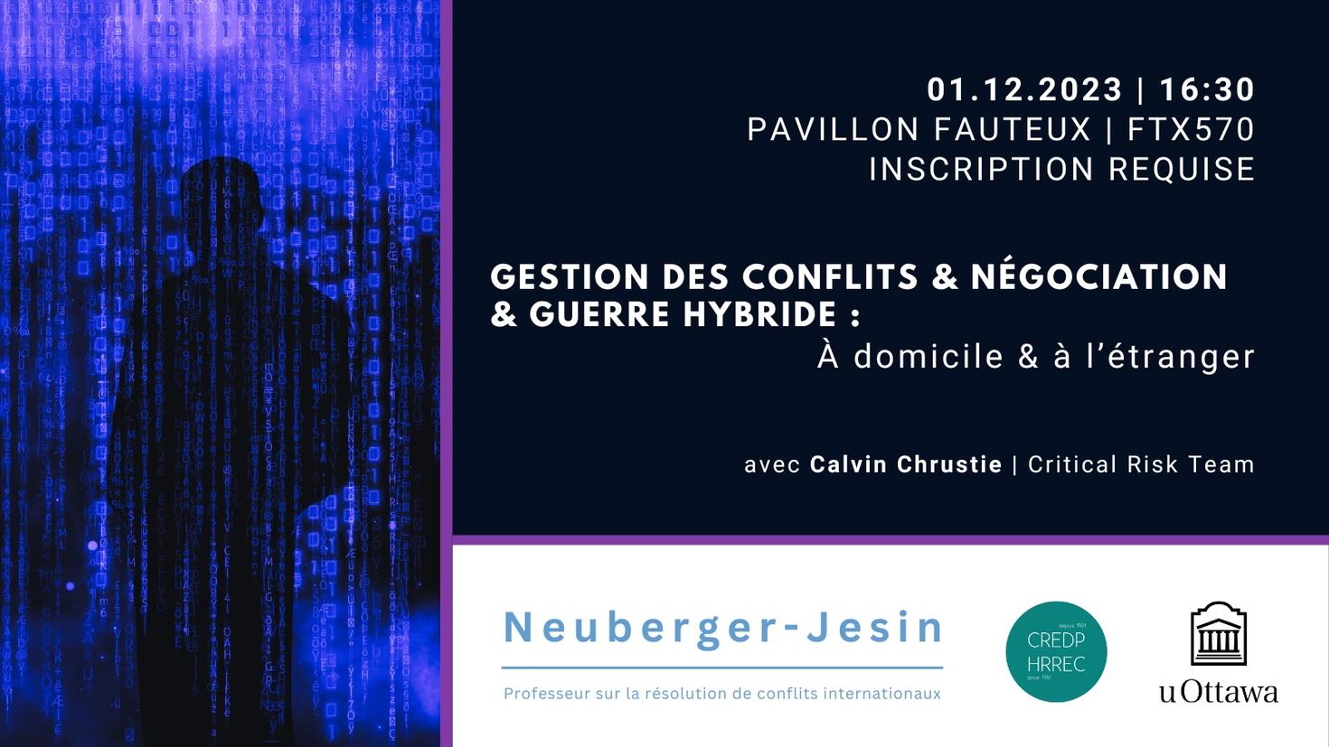 Événement du CREDP - Gestion des conflits, négociation et guerre hybride