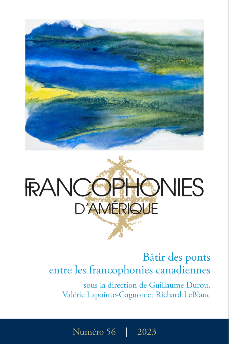 Couverture de la revue Francophonies d'Amérique (no 56)