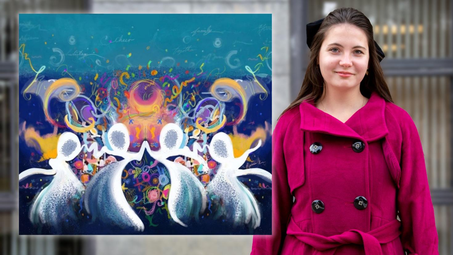 Anna  Mikhailov et son œuvre gagnante, Symphonie festive