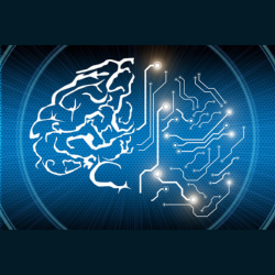 Représentation d'un cerveau avec circuit numérique
