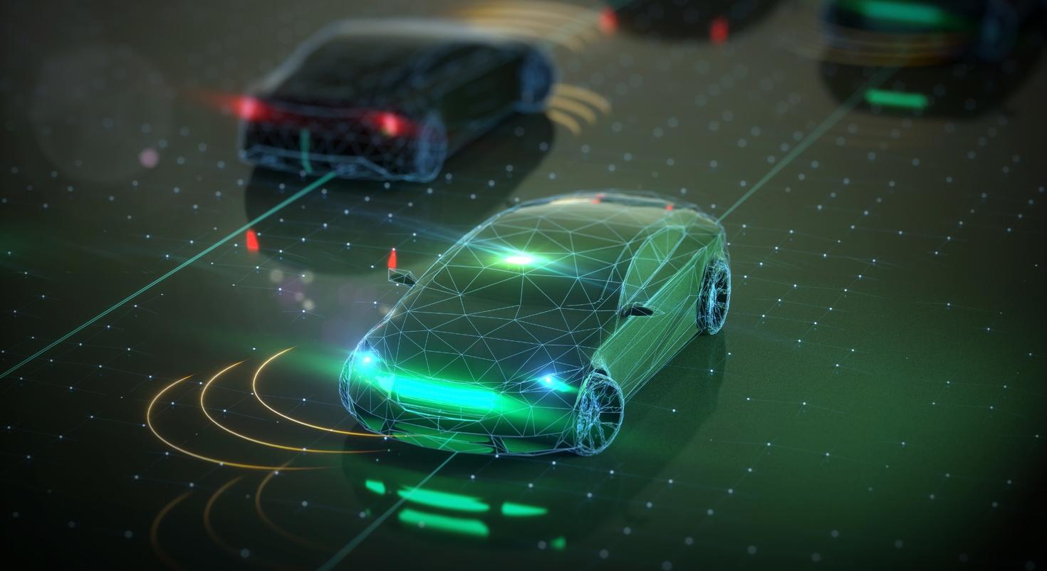 Voiture avec un système de conduite autonome  