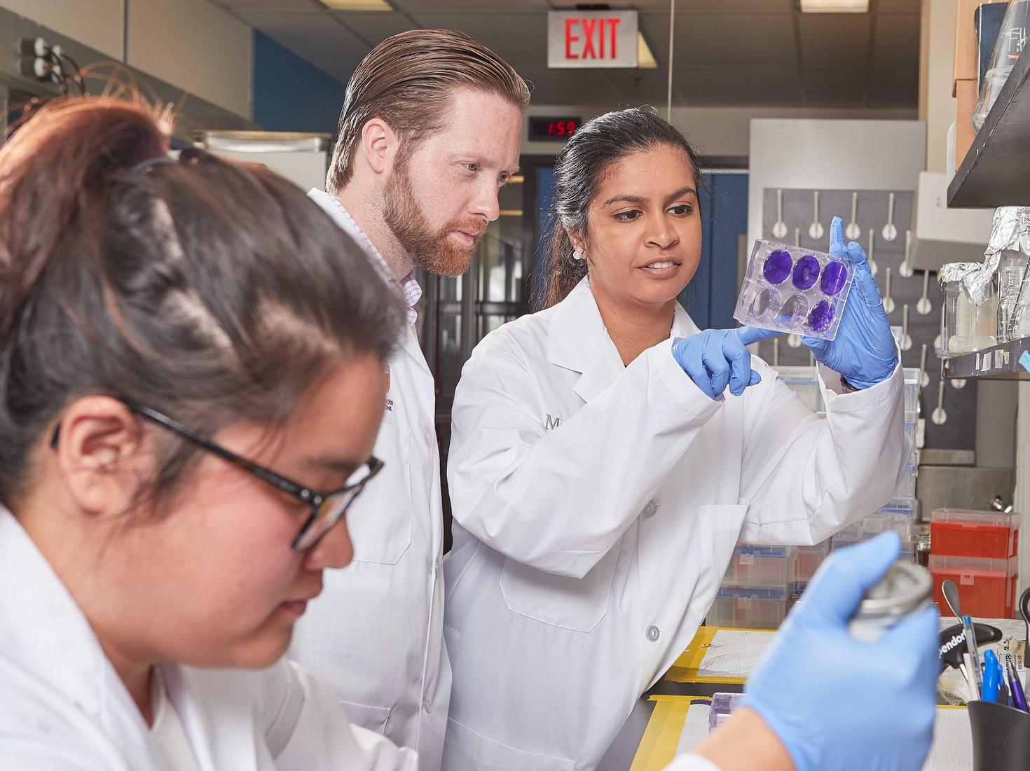 Des chercheuses et chercheurs dans le laboratoire Miller