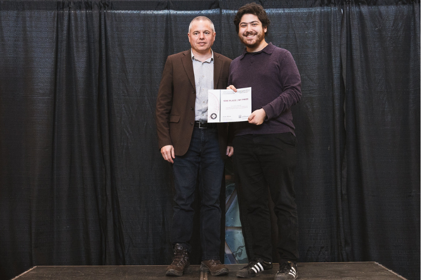 Zachary Morris et le doyen de la Faculté de génie