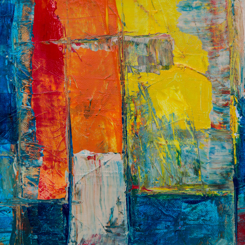 peinture abstraite avec des couleurs et des textures vives