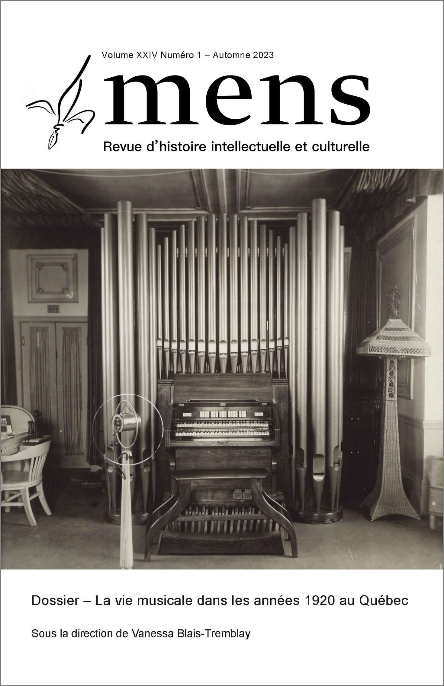 Page couverture du Vol. 24 no 1 de la revue Mens