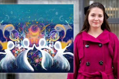 Anna  Mikhailov et son œuvre gagnante, Symphonie festive.