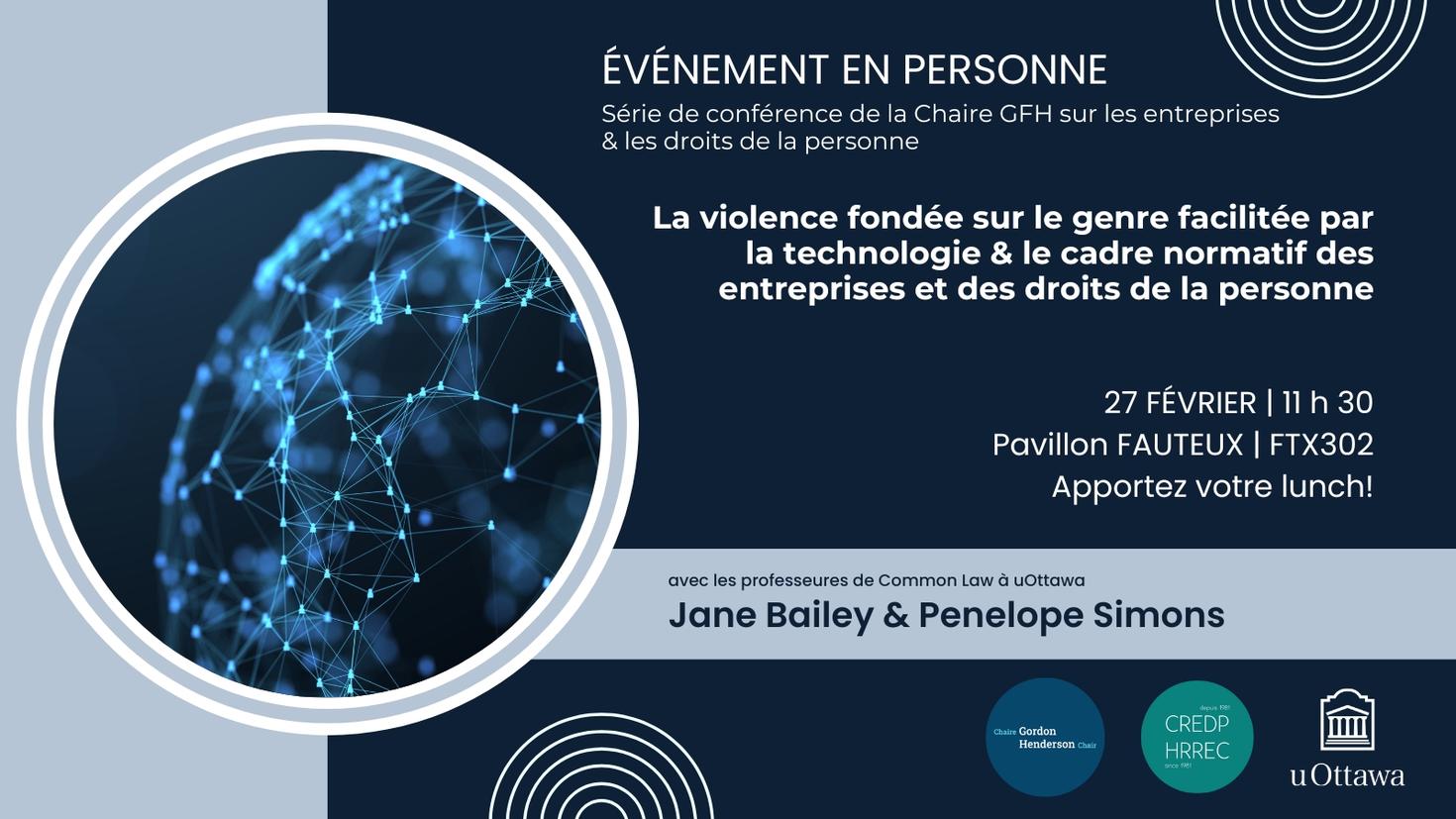 Image décorative avec les logos du HRREC et de la chaire Gordon Henderson.