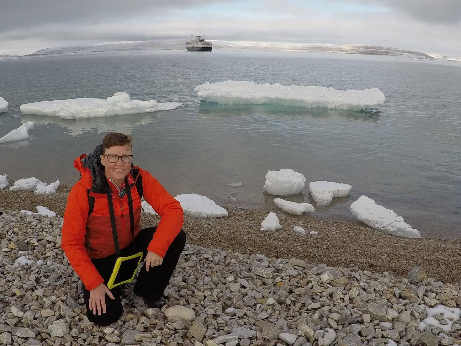 Jakie Dawson dans l'Arctique