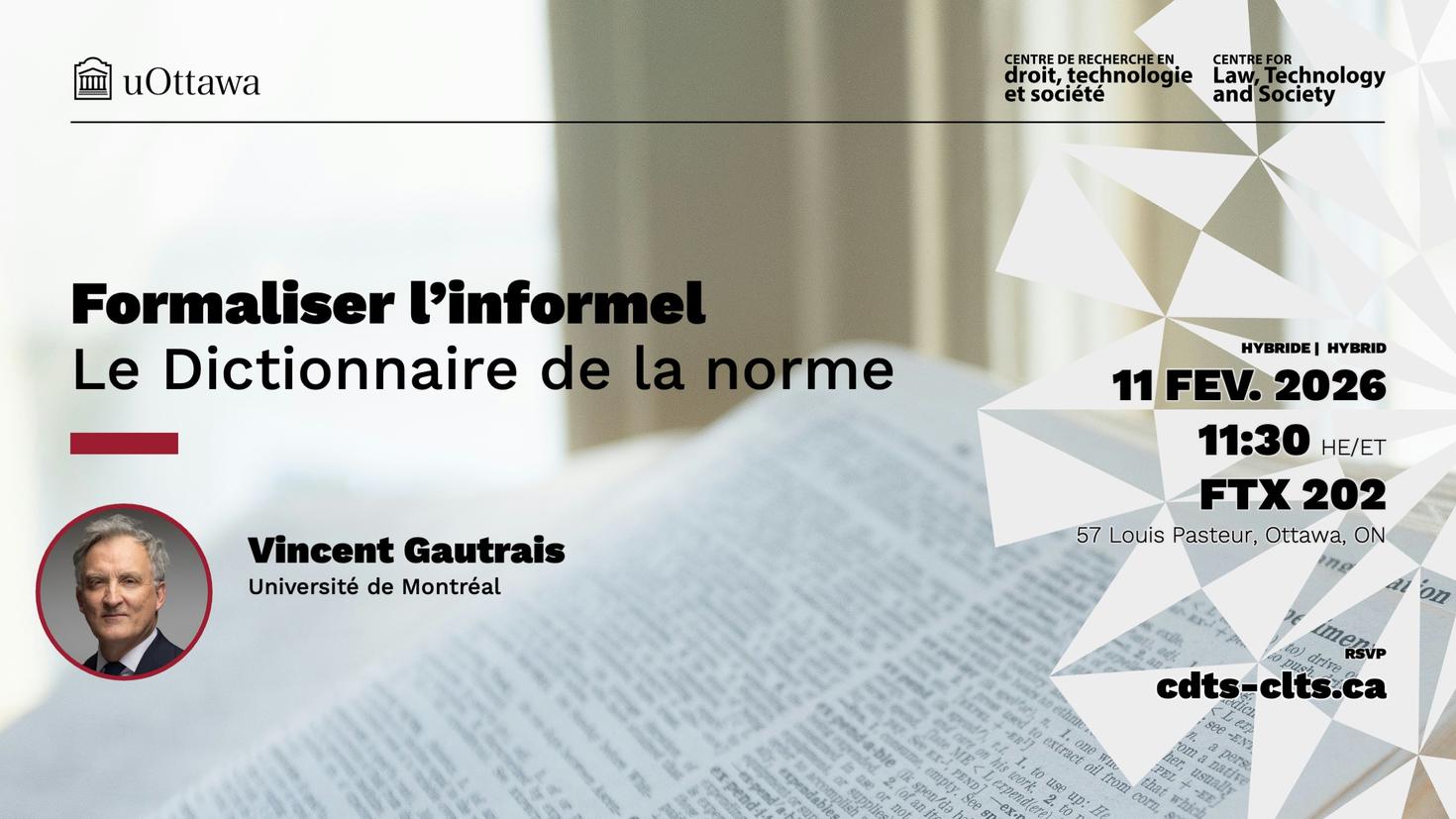 Poster de l'évènement " Formaliser l’informel "