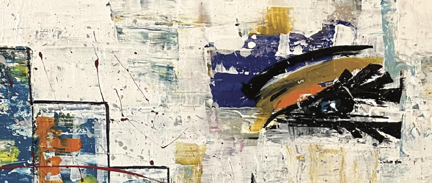 Un mélange de différentes couleurs d'une oeuvre d'art abstraite