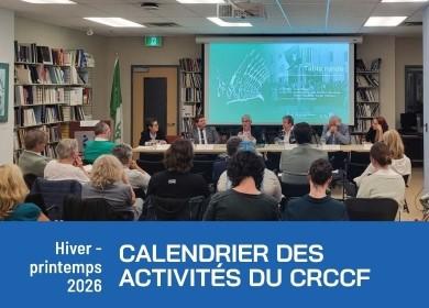 Visuel de la programmation des activités du CRCCF printemps-hiver 2026