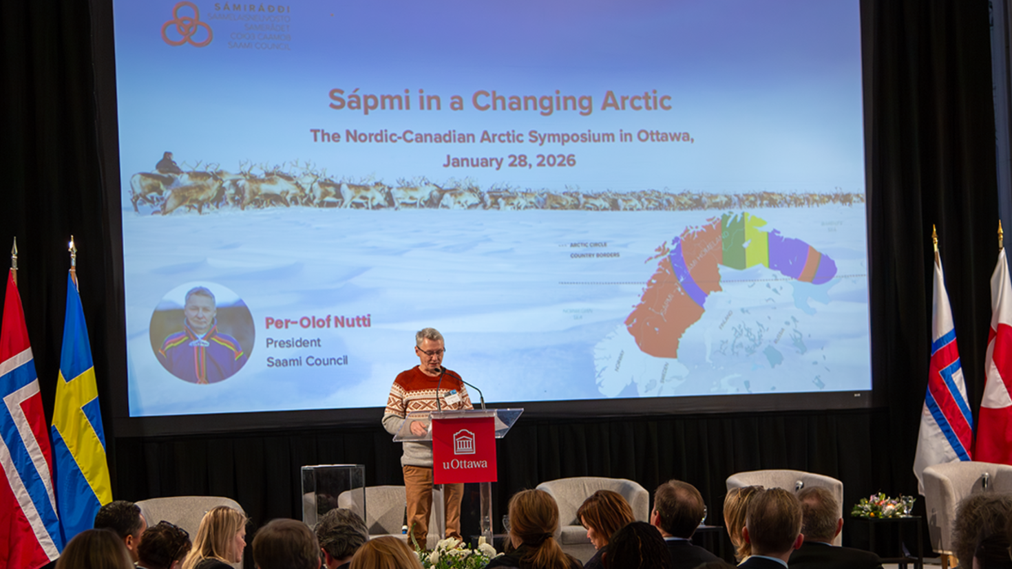Per-Olof Nutti, président du Saami Council (Conseil des Sâmes)