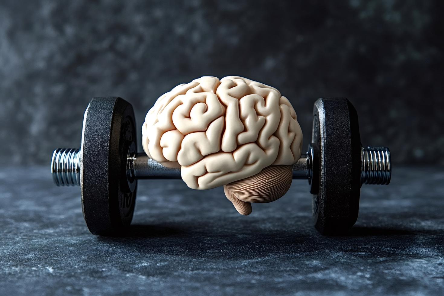 Cerveau soulevant un haltère – Photo : Oleh Bilovus – vecteezy.com