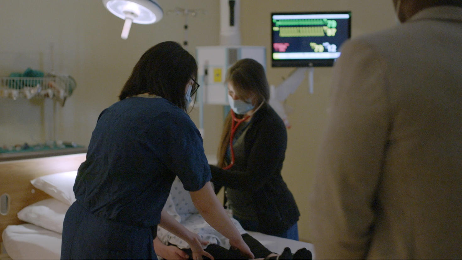Le personnel médical lors d'une simulation