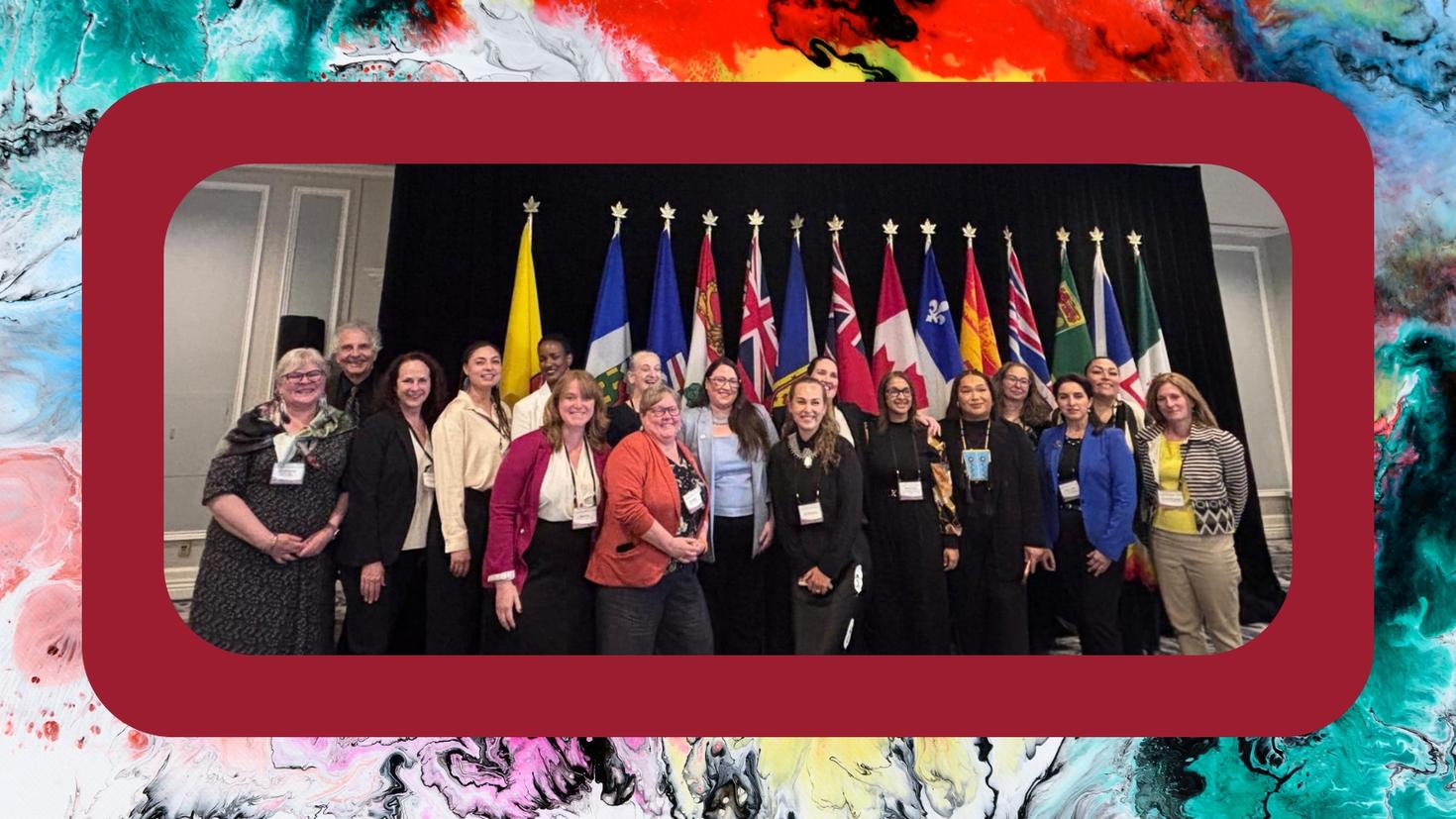 Viviana Fernandez et les représentants des organisations de la société civile à Regina.