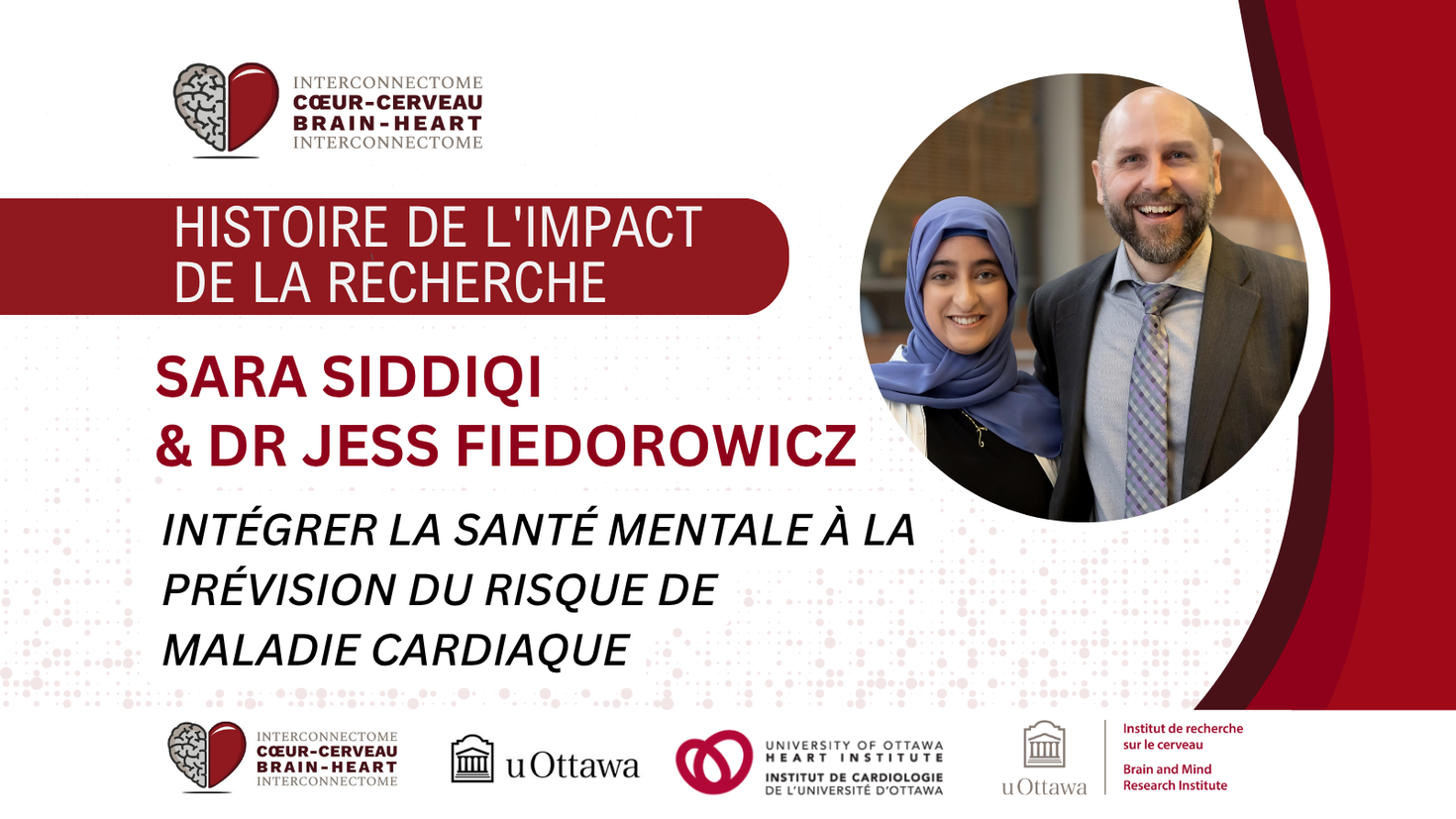 Photo de bannière de Sara Siddiqi et du Dr Jess Fiedorowics.
