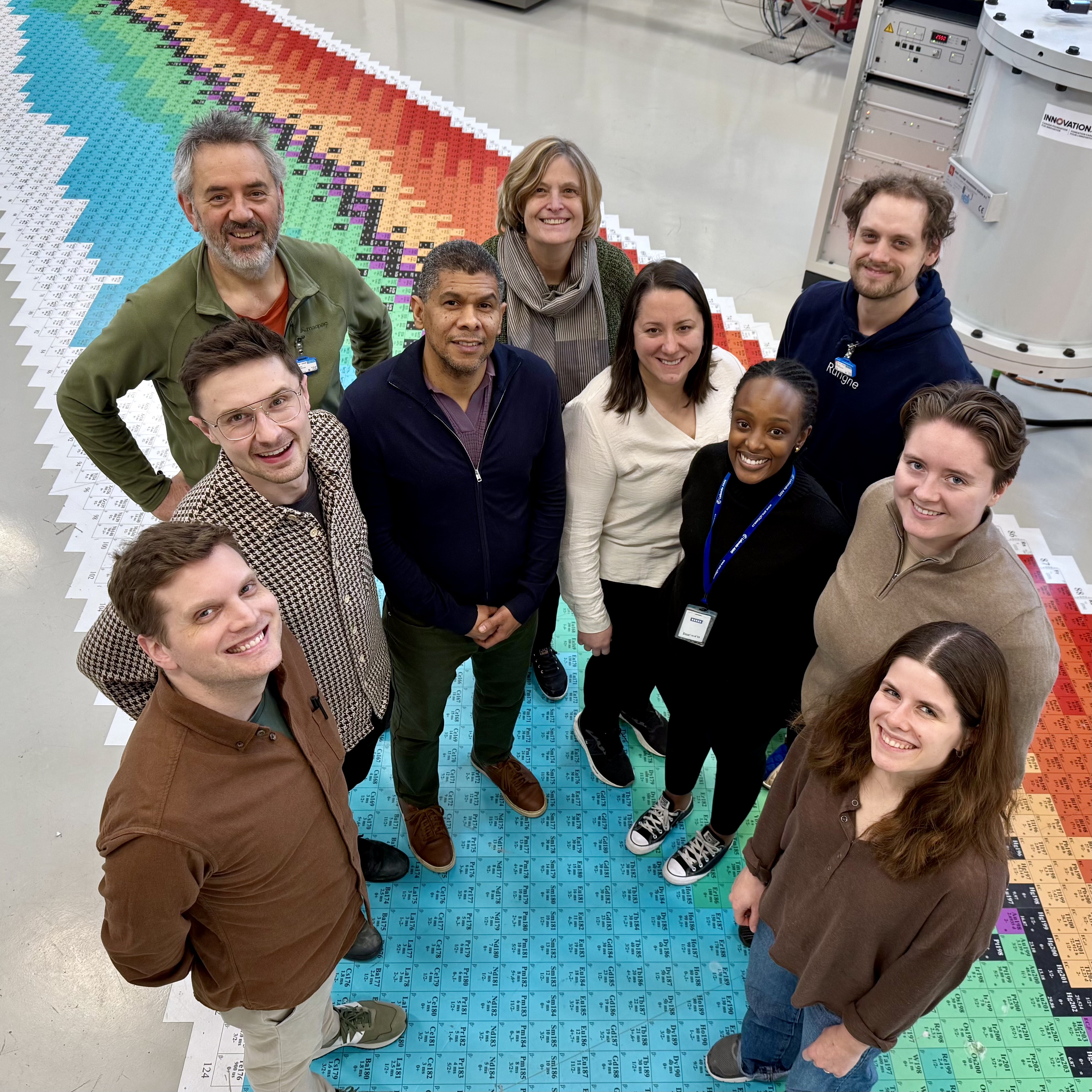 AEL-AMS staff from above in the AMS hall