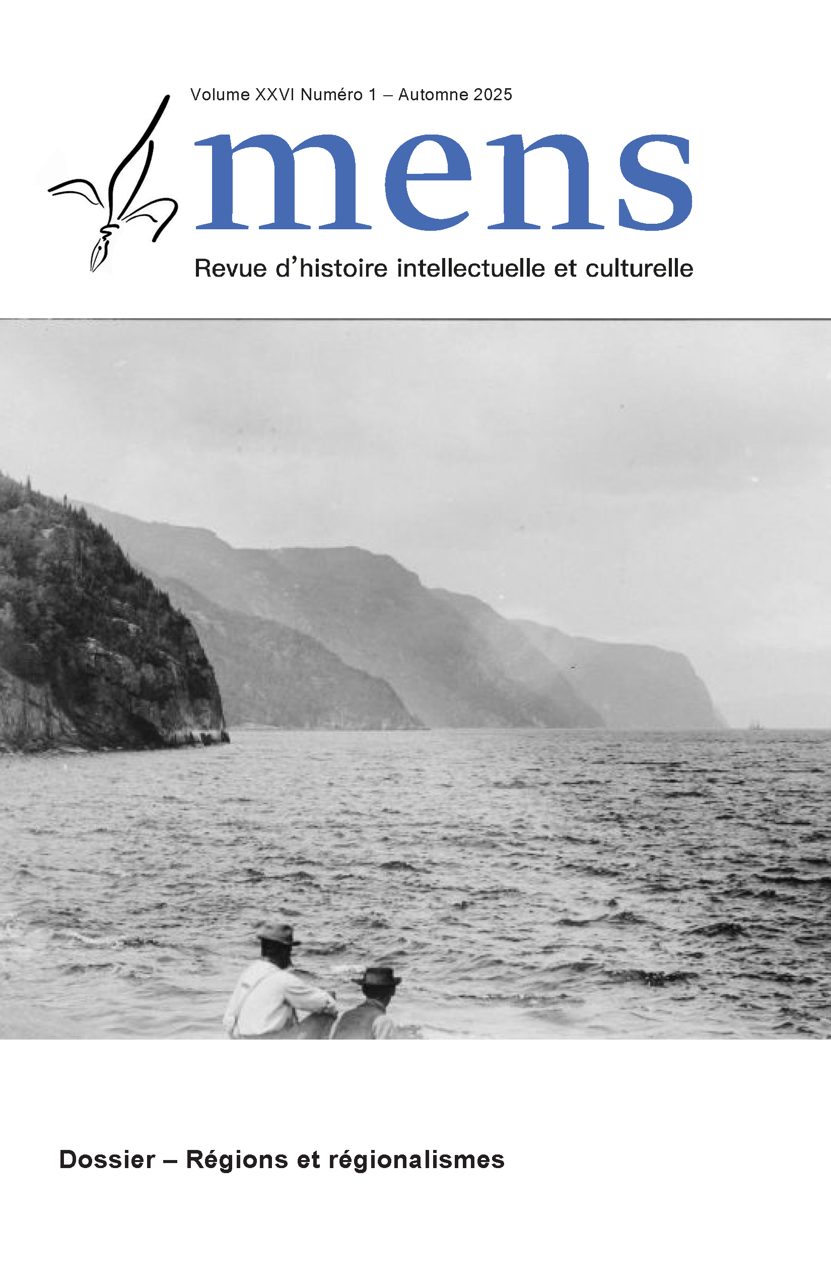 Page couverture de la revue Mens, vol. XXVI no 1.