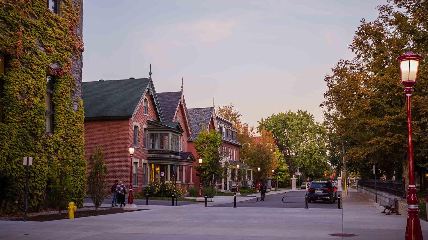 Houses on a quiet street