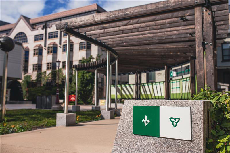 Francophonie monument on the uOttawa campus