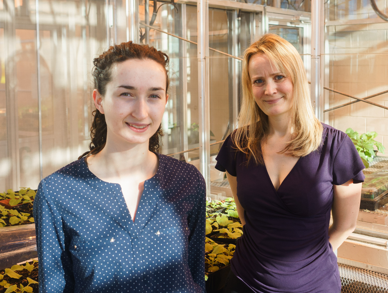 Professor MacLean and student Monique Power