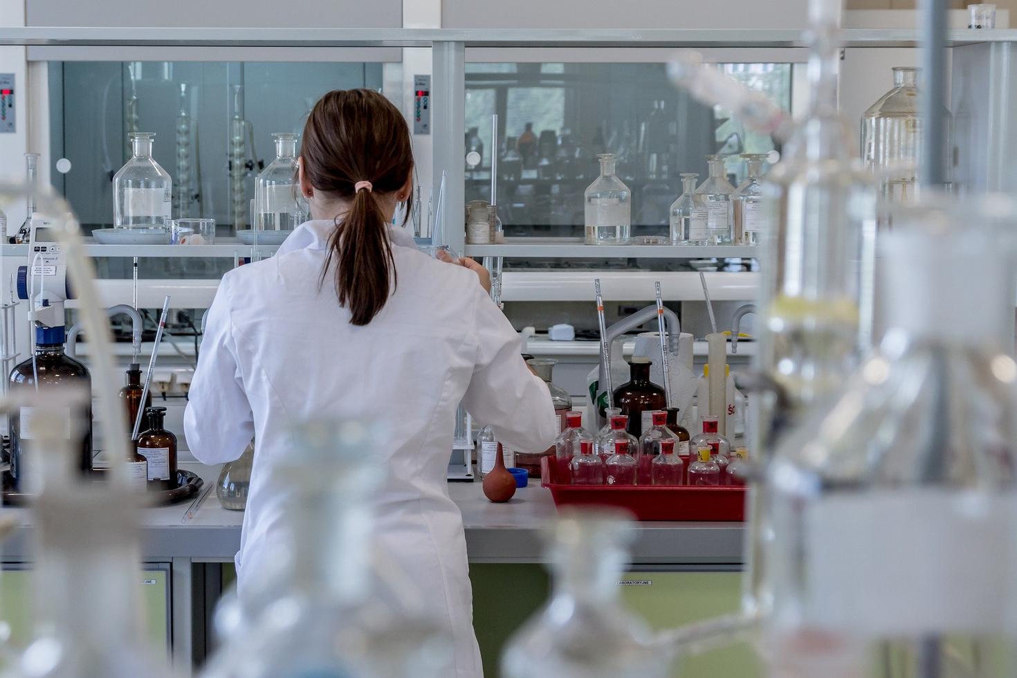 A woman in a laboratory