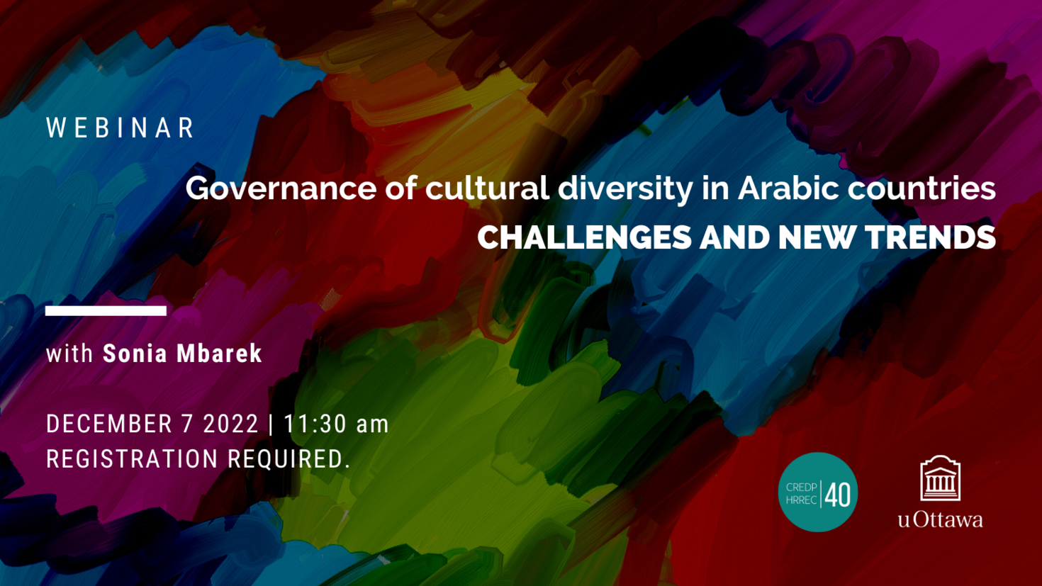 Webinar - December 7 - Governance of cultural diversity in Arabic countries: Challenges and new trends