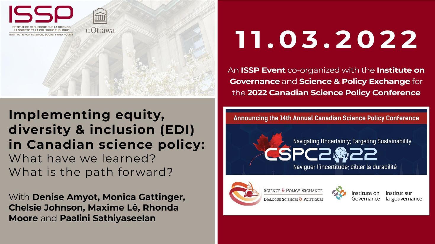 Implementing EDI in Canadian science policy