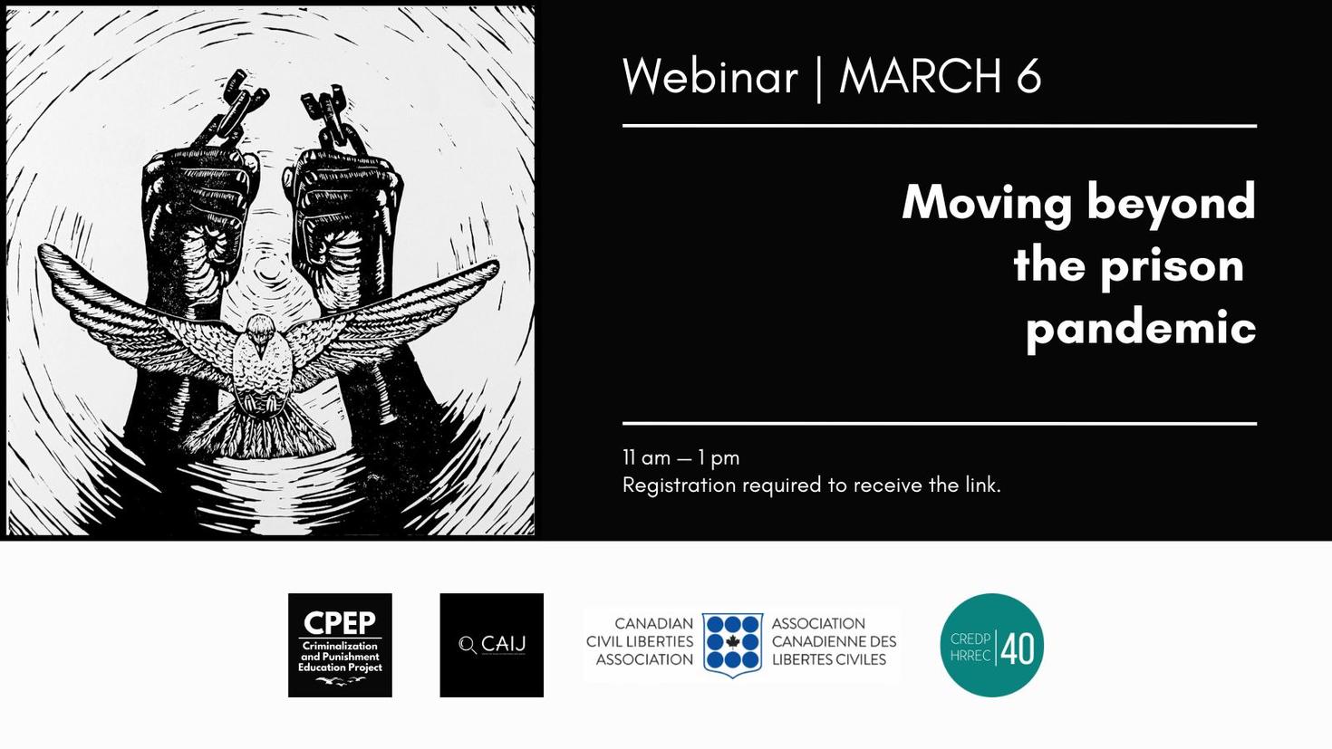 Webinar on March 6: Moving beyond the prison pandemic