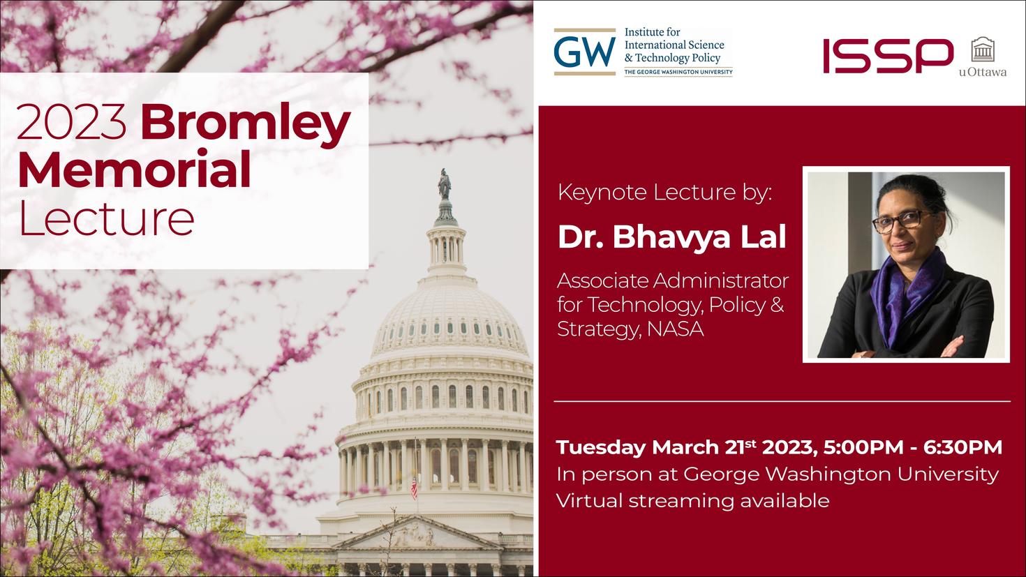 2023 Bromley Memorial Lecture: Dr. Bhavya Lal