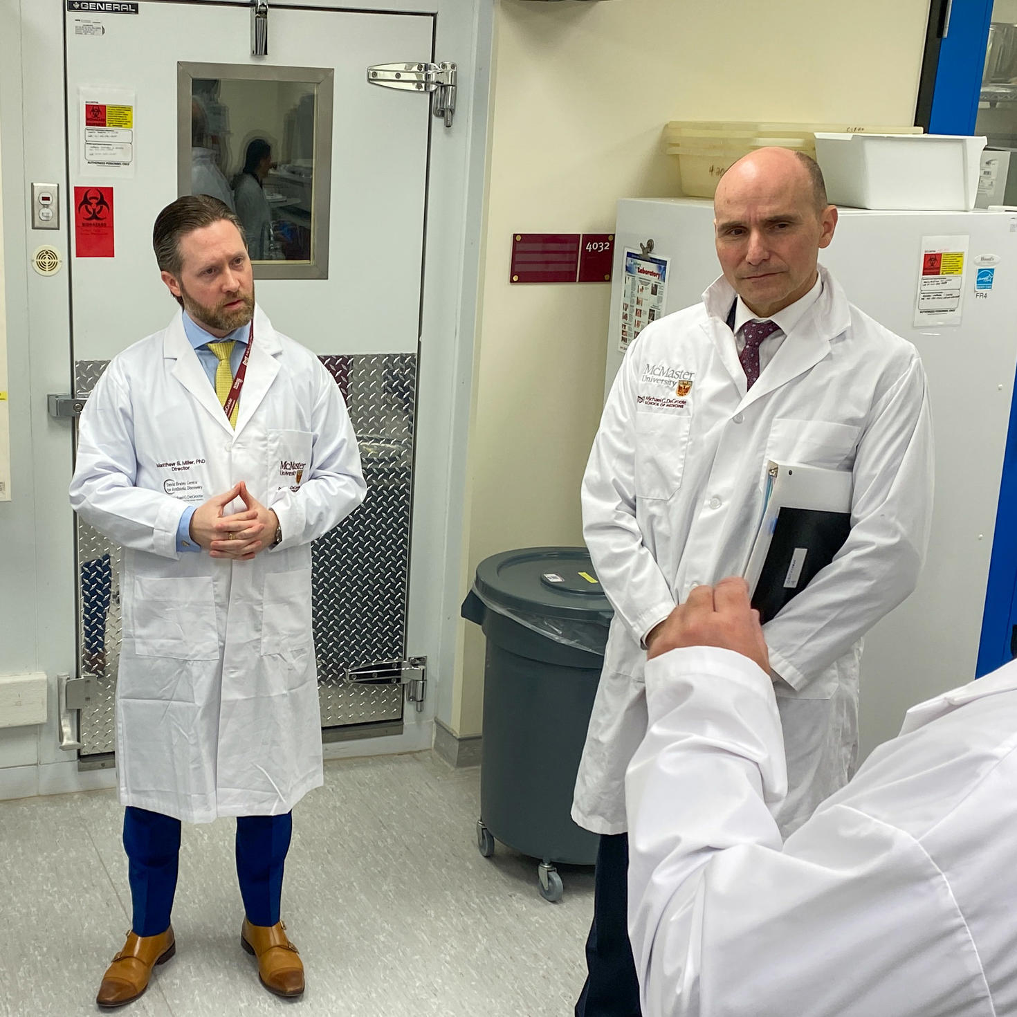 Team of researchers in discussing