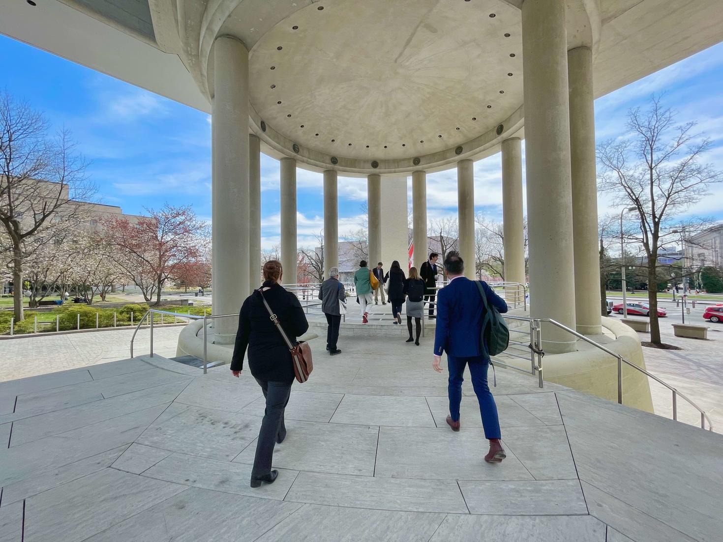 Group of uOttawa students and ISSP staff at the Embassy of Canada in Washington, DC.
