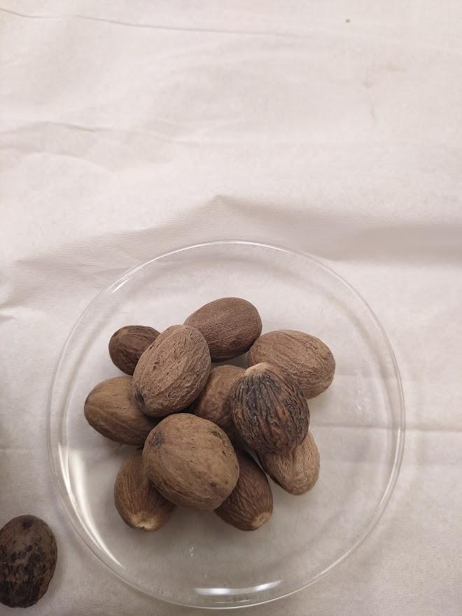 nutmegs on clear dish
