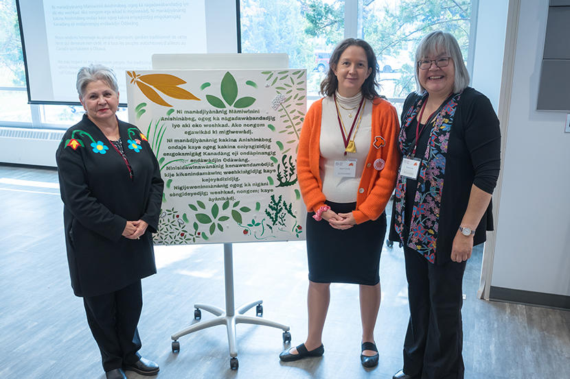 Claudette Commanda, Dr. Sarah Funnell and Dr. Darlene Kitty